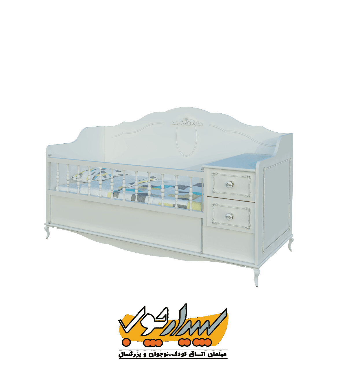 تخت خواب دو منظوره نوزاد رمانسی